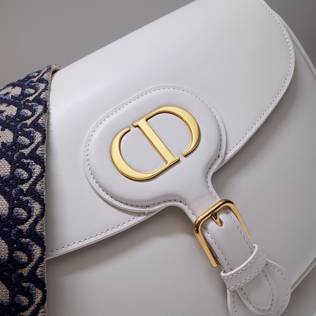 Large Dior Bobby Bag White Box Calfskin